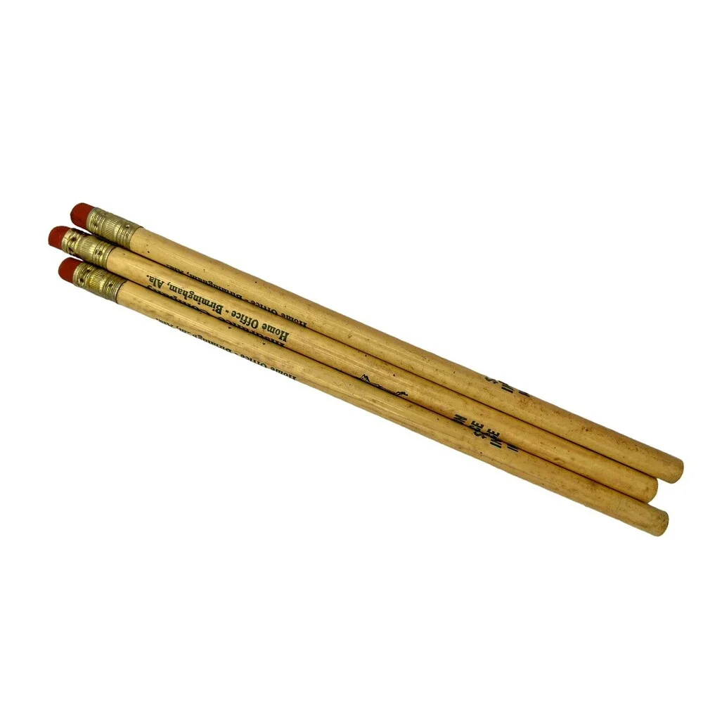 Vintage Liberty National Life PENCIL SET 3PC Insurance Memorabilia Bonded Lead